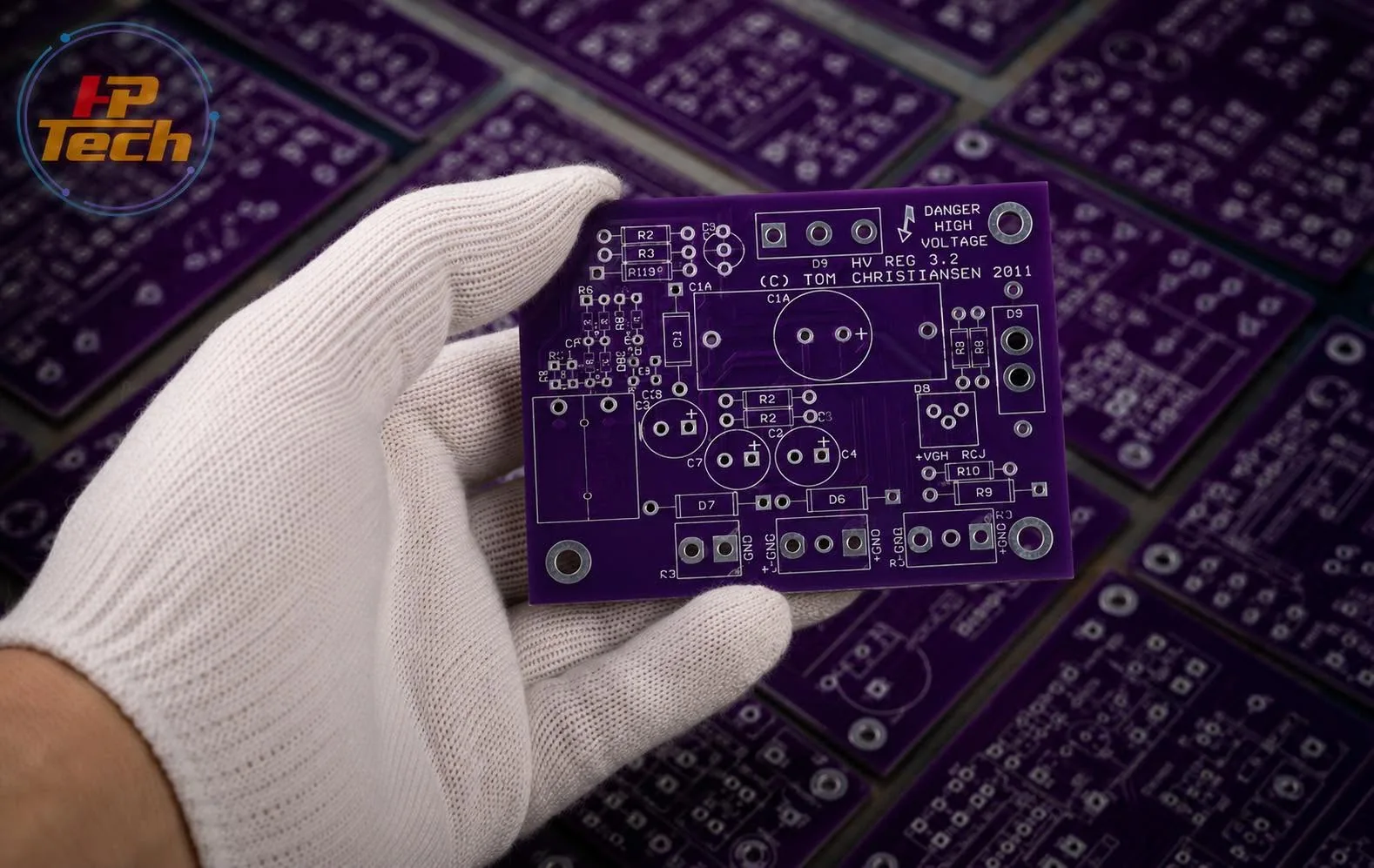 PCB 2 Layers, Màu Tím, HASL