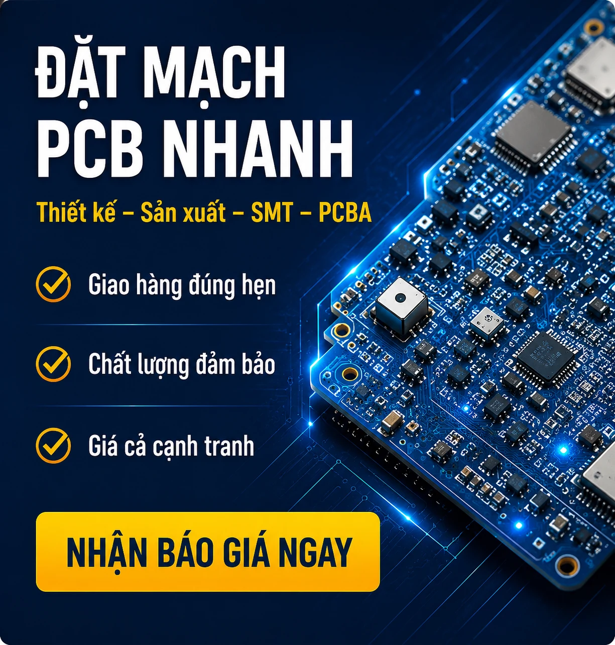 Đặt mạch in PCB nhanh chóng