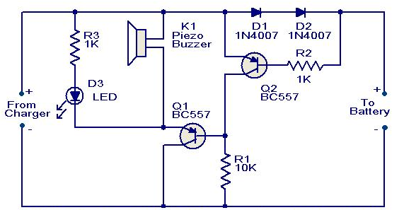 Mạch sạc thông báo dây bị hỏng
