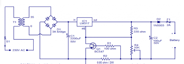 Mạch sạc pin acquy 24V