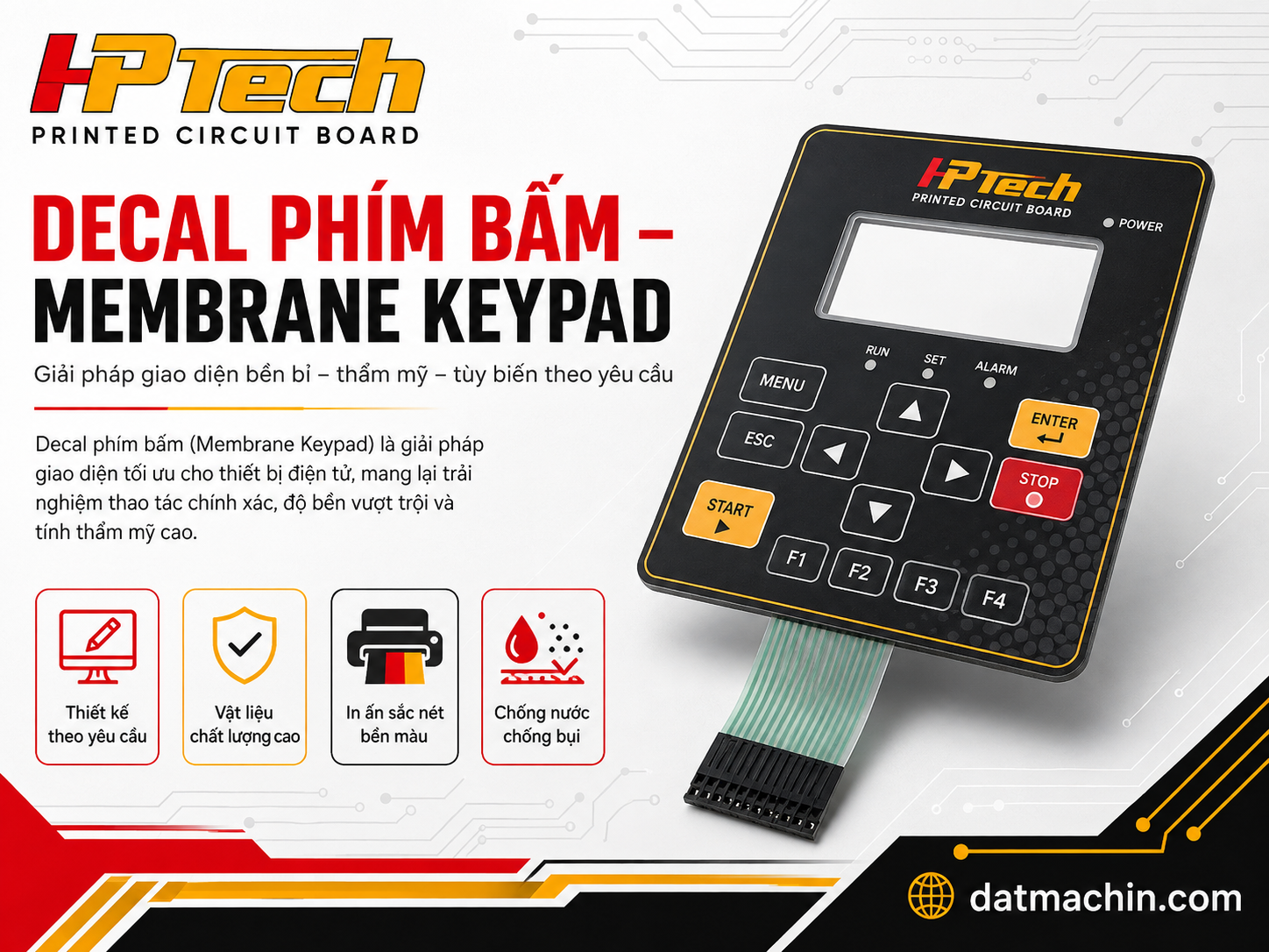 Decal Phím Bấm Là Gì? Cấu Tạo Membrane Keypad